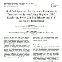 Modified Approach for Harmonic Reduction in Transmission System Using 48-pulse UPFC Employing Series Zig-Zag Primary and Y-Y Secondary Transformer