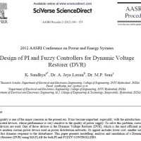 (design of pi and fuzzy controllers for dynamic voltage restorer (DVR