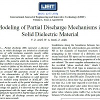 شبیه سازی مقاله Modeling of Partial Discharge Mechanisms in Solid Dielectric Material
