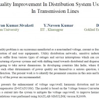 Power Quality Improvement In Distribution System Using D-Statcom In Transmission Lines
