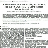 شبیه سازی مقاله Enhancement of Power Quality for Distance Relays on Shunt-FACTS Compensated Transmission Lines