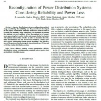 شبیه سازی مقاله Reconfiguration of Power Distribution Systems Considering Reliability and Power Loss