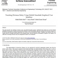 شبیه سازی مقاله Teaching Distance Relay Using Matlab/Simulink Graphical User Interface