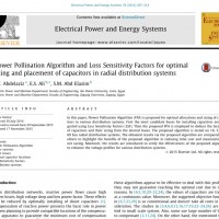 شبیه سازی مقاله Flower Pollination Algorithm and Loss Sensitivity Factors for optimal sizing and placement of capacitors in radial distribution systems