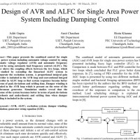 شبیه سازی مقاله Design of AVR and ALFC for Single Area Power System Including Damping Control