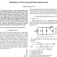 شبیه سازی مقاله Simulation of Grid-Connected Photovoltaic System