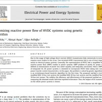 شبیه سازی مقاله Optimizing reactive power flow of HVDC systems using genetic algorithm