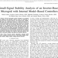 شبیه سازی مقاله Small-Signal Stability Analysis of an Inverter-Based Microgrid with Internal Model–Based Controllers