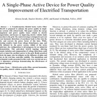 شبیه سازی مقاله A Single-Phase Active Device for Power Quality Improvement of Electrified Transportation