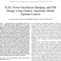 شبیه سازی مقاله TCSC Power Oscillation Damping and PSS Design Using Genetic Algorithm Modal Optimal Control
