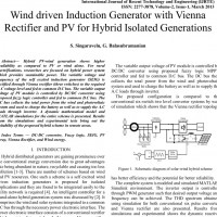 شبیه سازی مقاله Wind driven Induction Generator with Vienna Rectifier and PV for Hybrid Isolated Generations