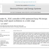 کنترل کننده H1 TCSC با مرتبه کاهش یافته و طراحی PSS فازی بهینه PSO در کاستن از نوسانات سیگنال کوچک در محدوده­ای گسترده