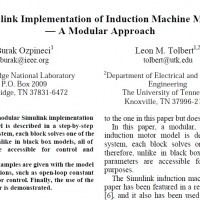 Simulink Implementation of Induction Machine Model A Modular Approach