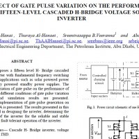 EFFECT OF GATE PULSE VARIATION ON THE PERFORMANCE OF FIFTEEN-LEVEL CASCADED H-BRIDGE VOLTAGE SOURCE INVERTER