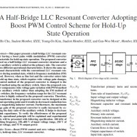 A Half-Bridge LLC Resonant Converter Adopting Boost PWM Control Scheme for Hold-Up State Operation
