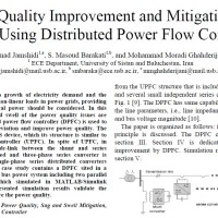 Power Quality Improvement and Mitigation Case Study Using Distributed Power Flow Controller