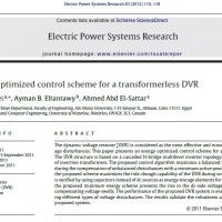 An energy optimized control scheme for a transformerless DVR