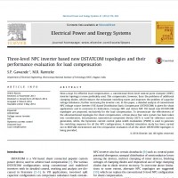 Three-level NPC inverter based new DSTATCOM topologies and their performance evaluation for load compensation