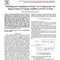 Modeling and Simulation of Static Var Compensator for Improvement of Voltage Stability in Power System