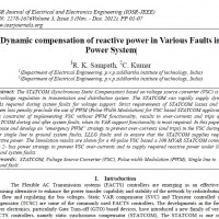 Dynamic compensation of reactive power in Various Faults in Power System
