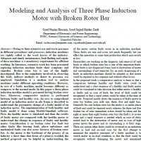 Modeling and Analysis of Three Phase Induction Motor with Broken Rotor Bar