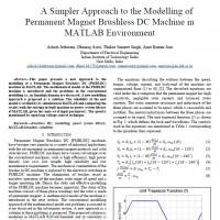 A Simpler Approach to the Modelling of Permanent Magnet Brushless DC Machine in MATLAB Environment