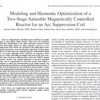 شبیه سازی مقاله Modeling and Harmonic Optimization of a Two-Stage Saturable Magnetically Controlled Reactor for an Arc Suppression Coil