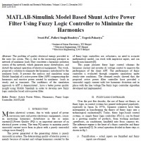 مدل MATLAB-SIMULINK بر اساس کنترلر منطق فازی فیلتر توان اکتیو موازی برای کاهش هارمونیک
