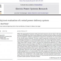 شبیه سازی مقاله Reliability/cost evaluation of a wind power delivery system