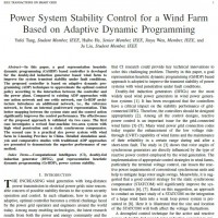 کنترل پایداری سیستم های قدرت برای یک مزرعه بادی بر اساس برنامه نویسی دینامیکی تطبیقی