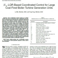 کنترل هماهنگ H∞-LQR برای واحدهای تولید توربین دیگ بخار زغال سنگ بزرگ