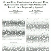 شبیه سازی مقاله Optimal Relay Coordination for Microgrids Using Hybrid Modified Particle Swarm Optimization – Interval Linear Programming Approach