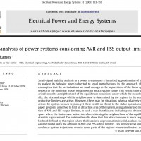 شبیه سازی مقاله Stability analysis of power systems considering AVR and PSS output limiters