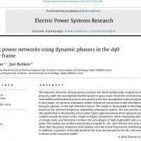 شبیه سازی مقاله Modeling power networks using dynamic phasors in the dq0 reference frame
