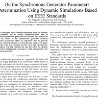 شبیه سازی مقاله On the Synchronous Generator Parameters Determination Using Dynamic Simulations Based on IEEE Standards
