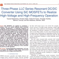 شبیه سازی مقاله Three-Phase LLC Series Resonant DC/DC Converter Using SiC MOSFETs to Realize High-Voltage and High-Frequency Operation