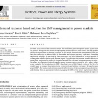 شبیه سازی مقاله A demand response based solution for LMP management in power markets