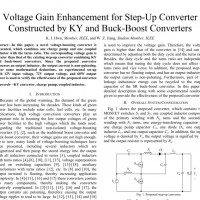 شبیه سازی مقاله Voltage Gain Enhancement for Step-Up Converter Constructed by KY and Buck-Boost Converters