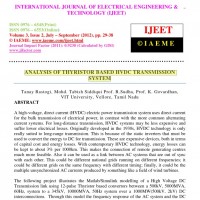 شبیه سازی مقاله ANALYSIS OF THYRISTOR BASED HVDC TRANSMISSION SYSTEM